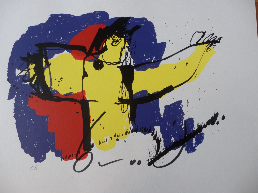 HERMAN BROOD, Gelimiteerde en HANDGESIGNEERDE Zeefdruk  BRASIL GOD kopen? Bied vanaf 95!