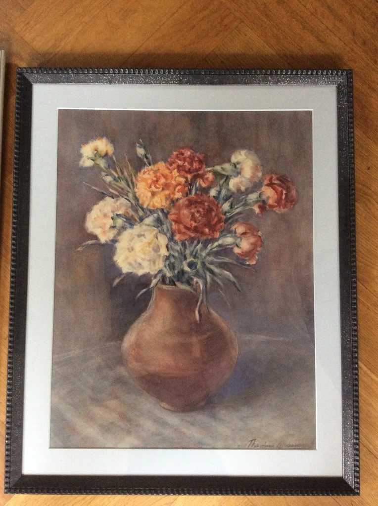 Aquarel 40 x 52 cm in lijst 52 x 64 cm sign.r.o. verkocht voor € 45!