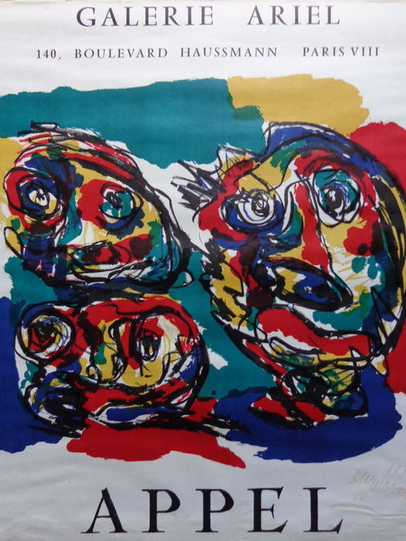 Karel Appel - handgesigneerd affiche Galerie Ariel, Parijs 1966 kopen? Bied vanaf 85!
