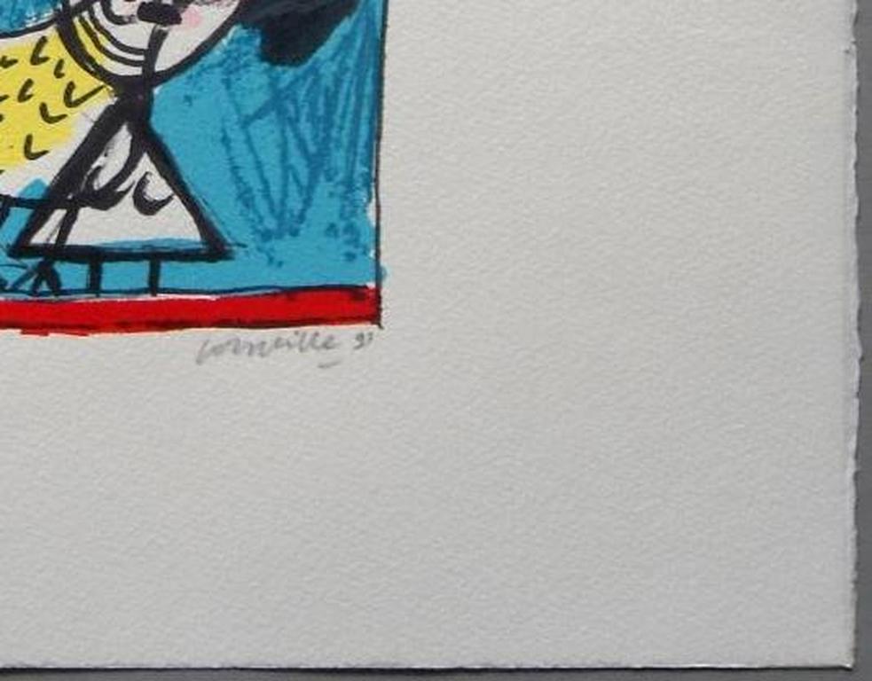 Corneille : vrouw,man en vogel in blauw kopen? Bied vanaf 1!