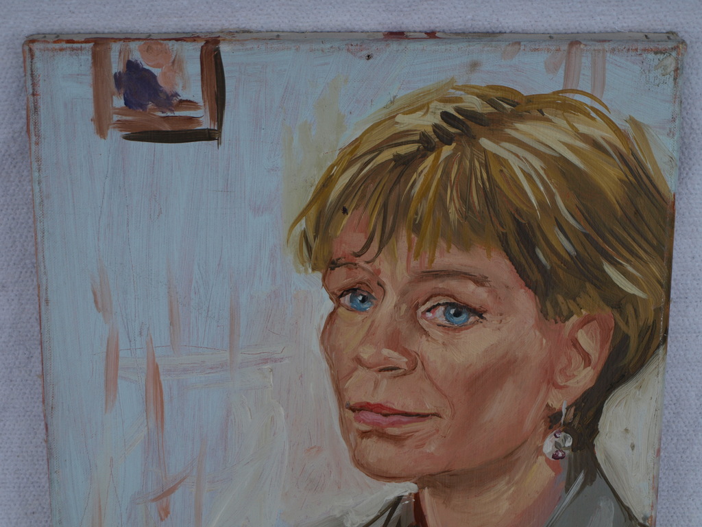 Peter Klashorst : olieverf op doek – Portret – Connie Palmen? - 1998 kopen? Bied vanaf 1!