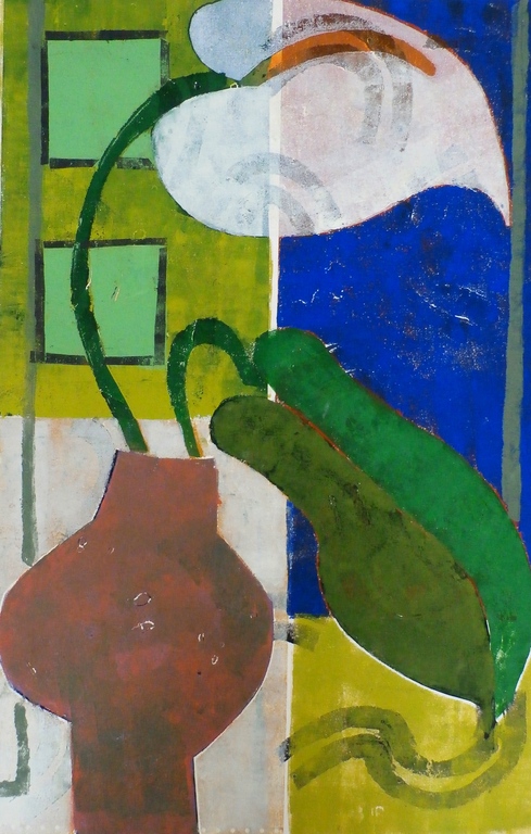 Pieter Klazen - grote acryl op papier: Weisse Traum - 1998 verkocht voor € 110!
