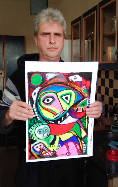 william remory; acryl op papier- duisternis kopen? Bied vanaf 70!