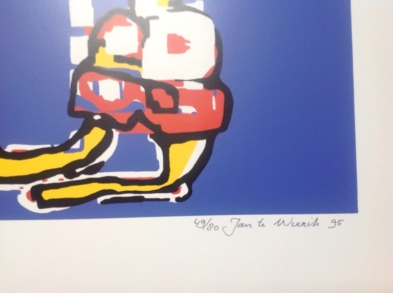 Jan te Wierik 1995 ,lithografie op papier ( 49/80), fantasievoorstelling 93x37 kopen? Bied vanaf 125!