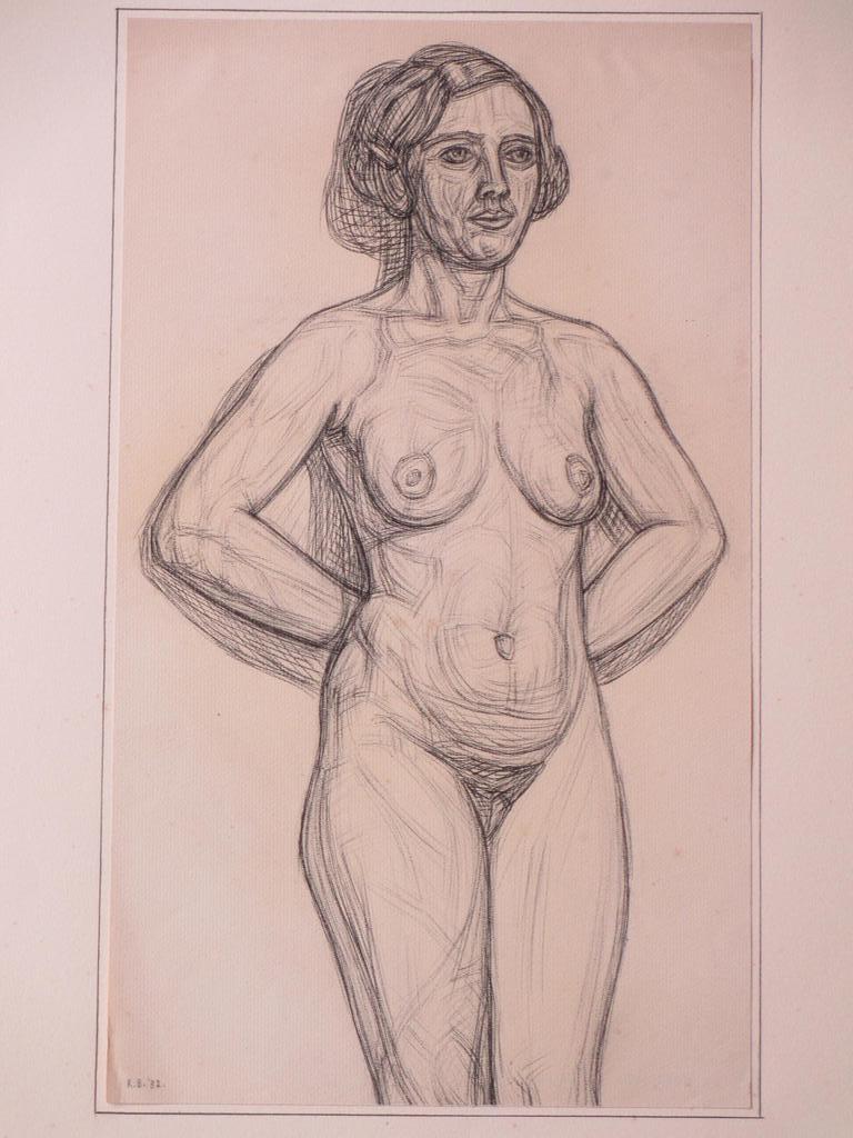 Rudolf Bremmer, Tekening, Staand Naakt kopen? Bied vanaf 75!
