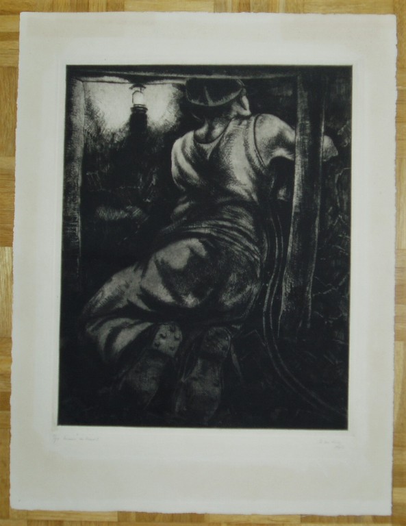 I. van Mens (1890 - 1985) - Mineur au Travail (Mijnwerker aan het werk) kopen? Bied vanaf 50!