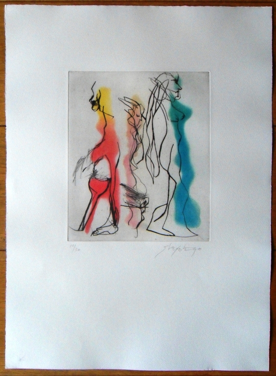 Lataster: compositie 2 (droge naald ets) verkocht voor € 135!