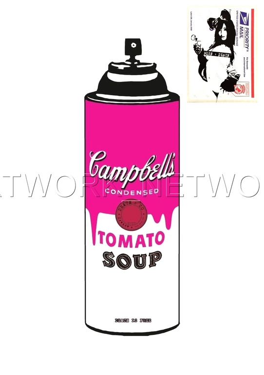 DEATH NYC "Pink Spray"- Signed Screenprint + Original Priority Pass "USPS Girl"  kopen? Bied vanaf 1!