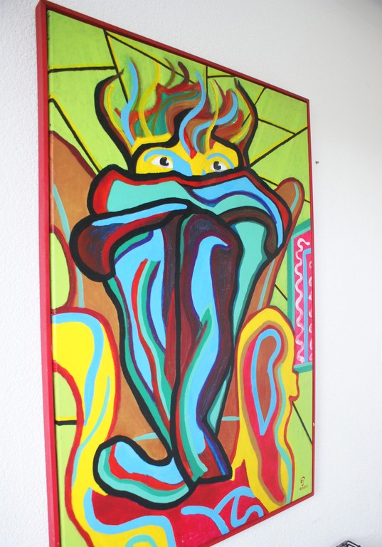 Eric Pool (Amsterdam, 1937-2012) acryl op doek, Groot doek  kopen? Bied vanaf 175!