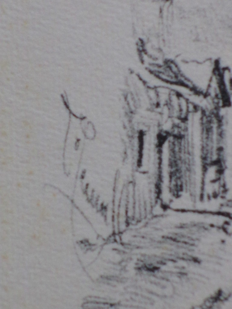 Joseph Pennell, Hollands dorp met molens langs een kanaal, Litho kopen? Bied vanaf 1!