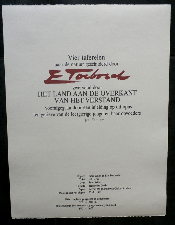Eric Toebosch - portfoliomap - 4 zeefdrukken - 1989  kopen? Bied vanaf 120!