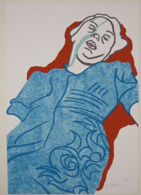 Ad Gerritsen: Zeefdruk, Slapende vrouw kopen? Bied vanaf 1!