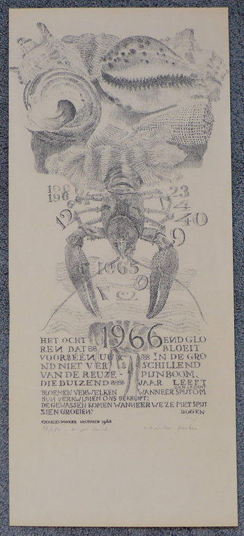 Charles Donker. litho uit 1965, het ochtendgloren kopen? Bied vanaf 75!