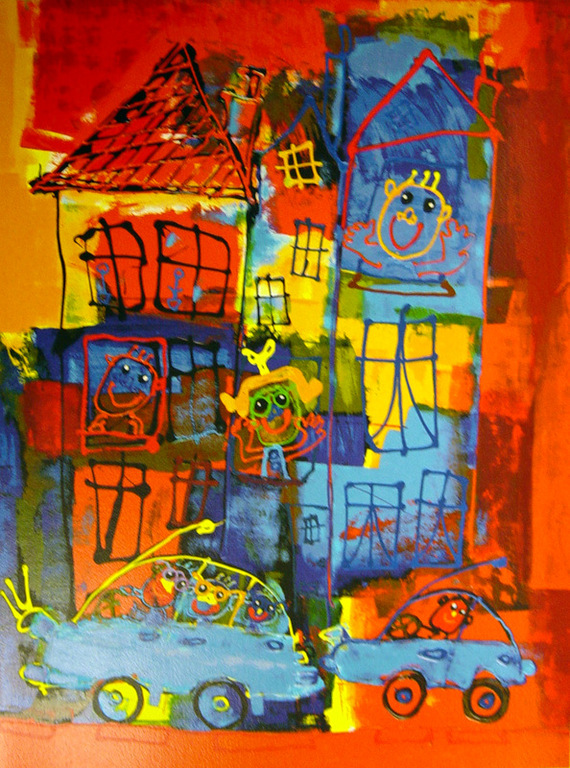 Ad Verstijnen - Sightseeing - zeefdruk verkocht voor € 79!