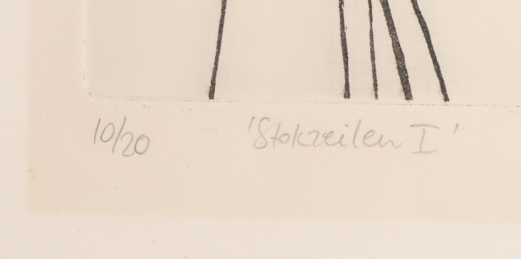 Betty Brink: Ets en aquatint, Stokzeilen I kopen? Bied vanaf 1!