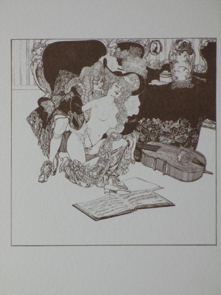 Franz von Bayros, De erotische muziekles, Litho kopen? Bied vanaf 20!