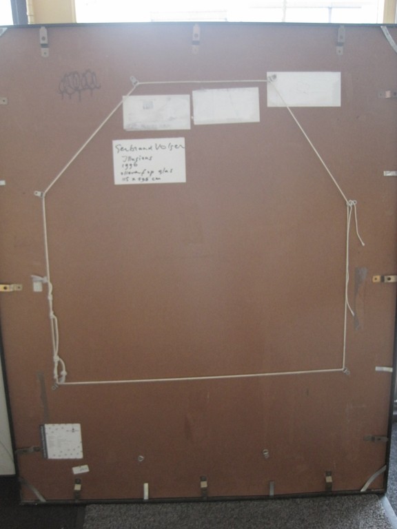 GROOT! Gerbr.Volger (1940-) olieverf op glas "Illusions" 1996  kopen? Bied vanaf 1!