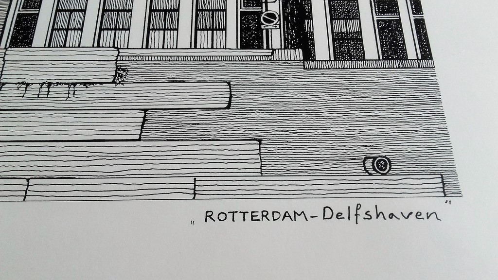 Sees Vlag  - Delfshaven Rotterdam - Zeefdruk - Gesigneerd 1979 kopen? Bied vanaf 1!