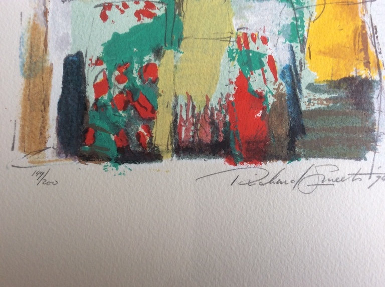 Richard Smeets - Trein in landschap - zeefdruk  kopen? Bied vanaf 35!