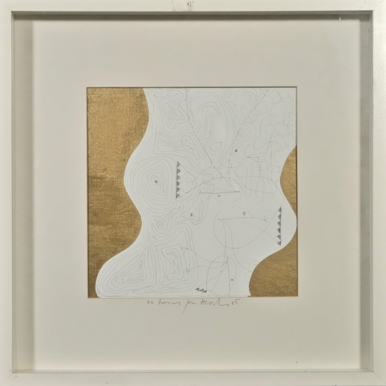 Herman Jan Bosch: Gemengde techniek op paneel, Trois oiseaux - Ingelijst kopen? Bied vanaf 20!