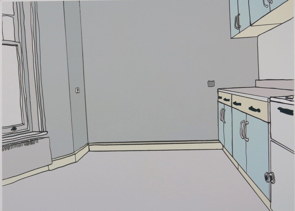 Lot met 2 piezografien van Una Henry: Girl in bed/ Kitchen kopen? Bied vanaf 1!