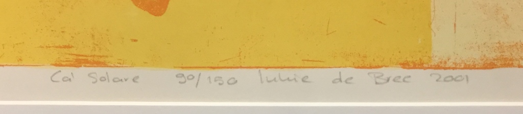 Lukie de Bree - Lukie de Bree, zeefdruk, 'Cal solare', 2001 kopen? Bied vanaf 50!