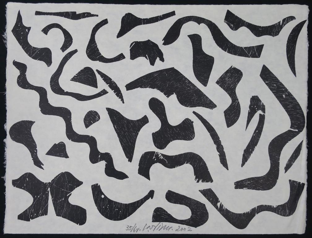 Carel Visser: Houtsnede op Japans papier, Z.T. (zwart) kopen? Bied vanaf 100!