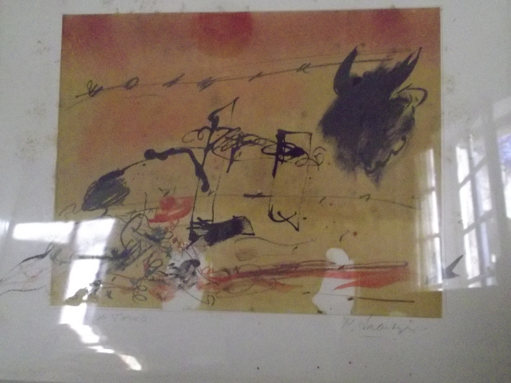 Tarde de Toros. Lithografie, afmeting 52 x 42 cm. Gemengde techniek. Gesigneerd  kopen? Bied vanaf 70!