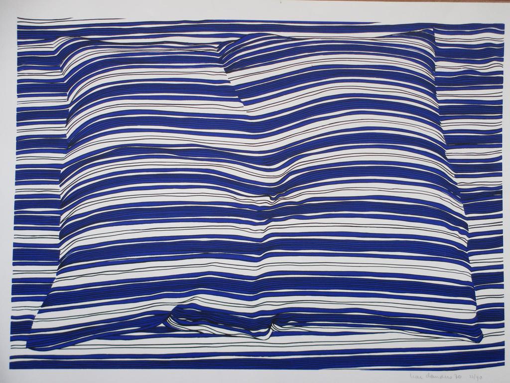 Har Sanders, Blauwe Kussensloop, Zeefdruk verkocht voor € 90!