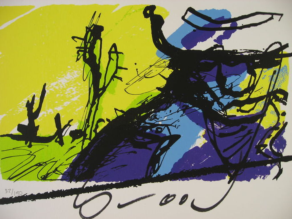 Herman Brood: Kleurenzeefdruk, 'Bono' - oplage 150 verkocht voor € 110!