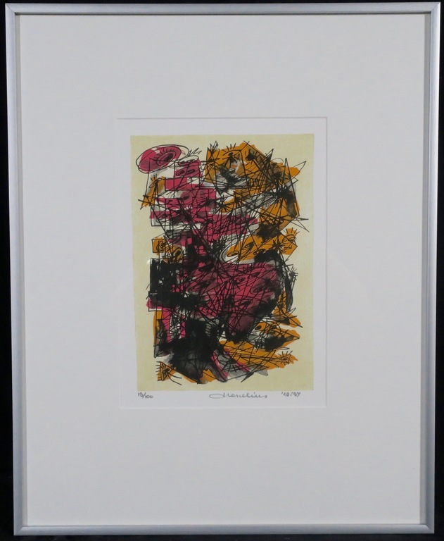 Henk Hesselius: Litho, Experimenteel universum IV - Ingelijst kopen? Bied vanaf 35!