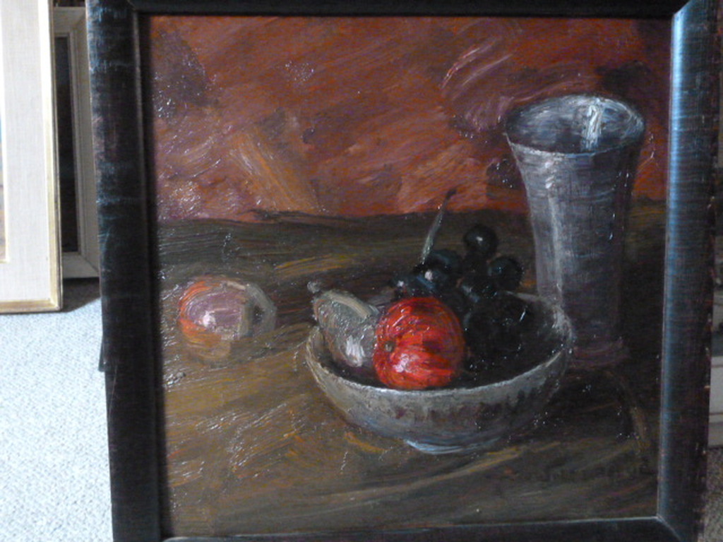 Jos van de Wall Perné - olieverf - Stilleven met fruit verkocht voor € 95!