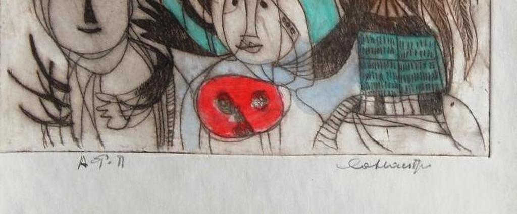 Jan Cobbaert: cobrafiguren, ets met de hand ingekleurd kopen? Bied vanaf 265!