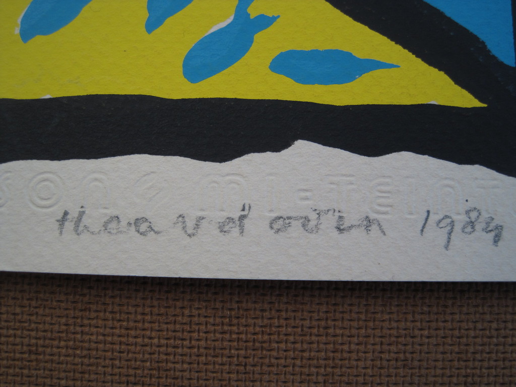 Fraaie Thea v Doorn "dubbelZeefdruk" 1984 "Communicatie en Retraite" gesigneerd  kopen? Bied vanaf 1!