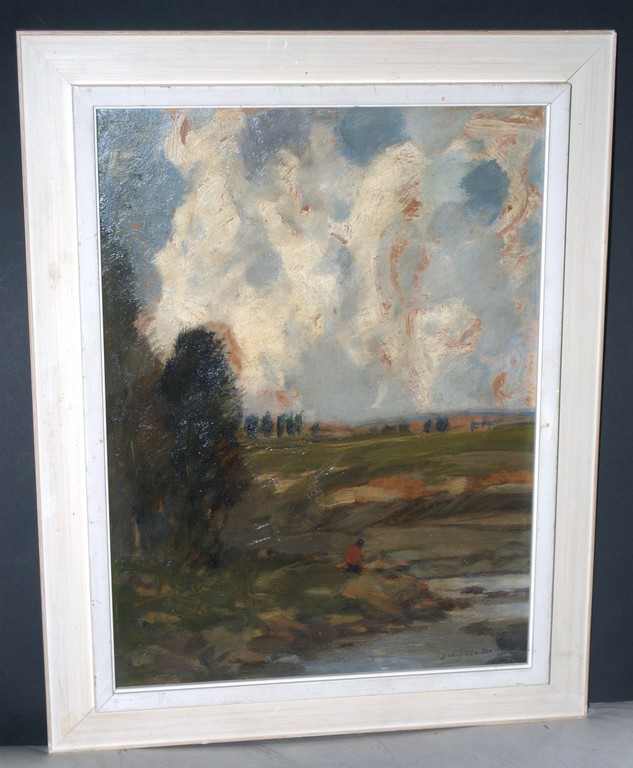 Landschap olieverf door Louis W. van Soest verkocht voor € 175!