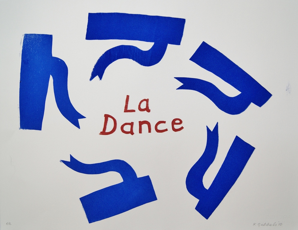 Klaas Gubbels houtdruk 'La Dance' - 2010 verkocht voor € 475!