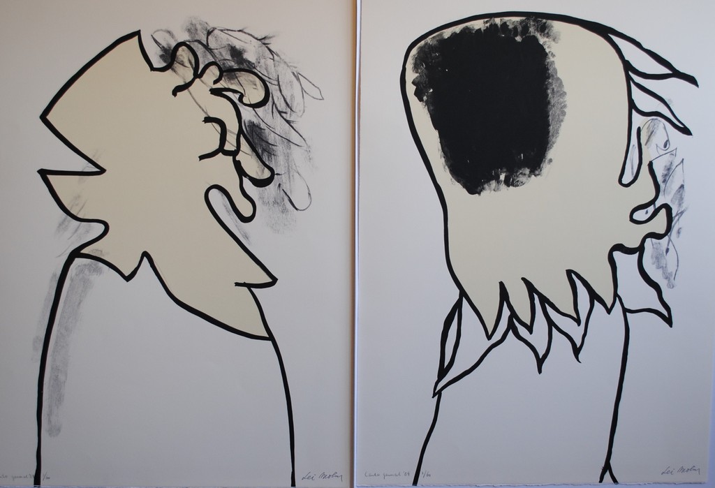 Lei Molin - tweeluik 'Canto General' - zeefdrukken - 1989 verkocht voor € 185!