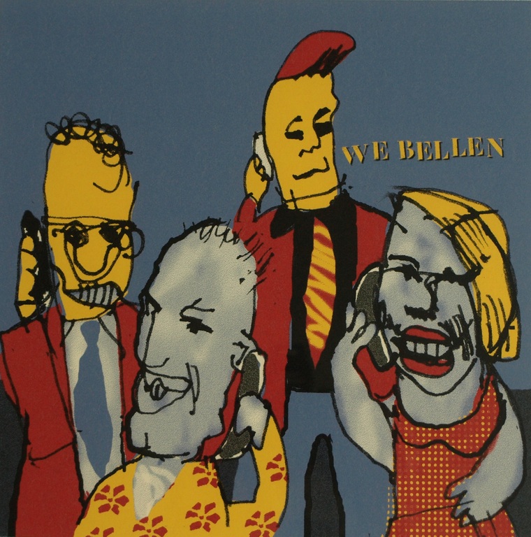 Ed Koenders : Giclée , We bellen – gesigneerd & ingelijst – 2007 verkocht voor € 45!