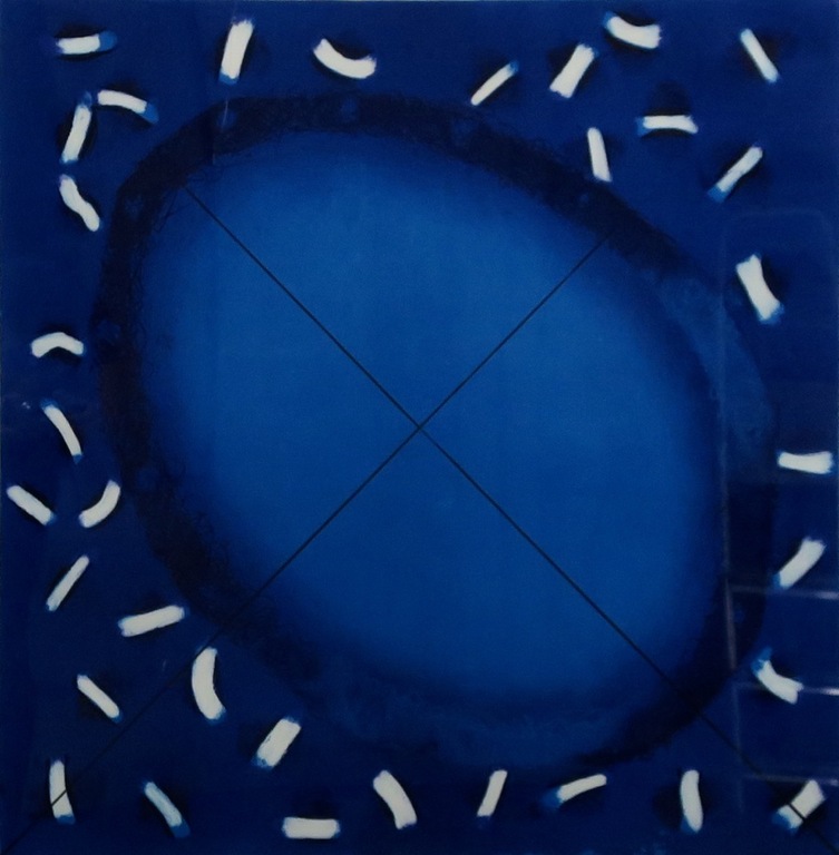 Ad Willemen: Ets, What about this blue - Ingelijst (groot) kopen? Bied vanaf 40!