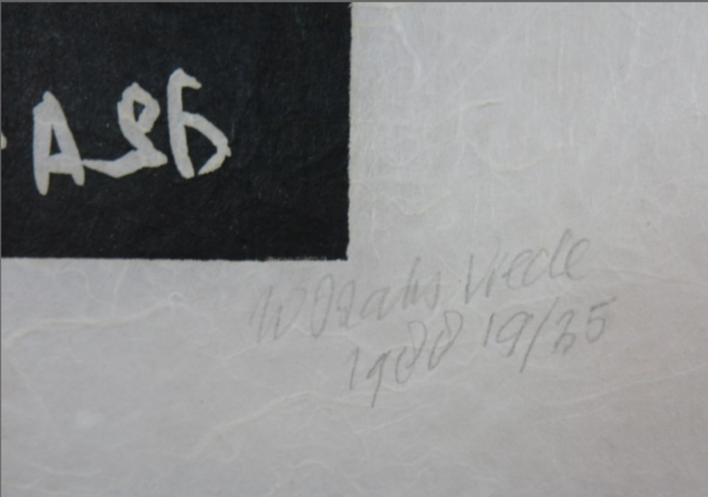 Wim Izaks: Lino op rijstpapier, Vrede (zwart) kopen? Bied vanaf 1!