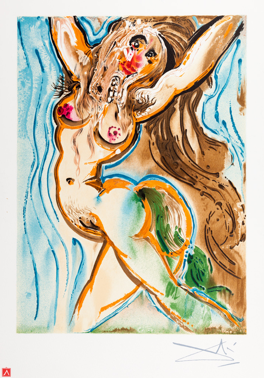 Salvador Dalí 'La femme-cheval' - lithografie en relïefdruk, uit de portfolio Chevaux de Dali kopen? Bied vanaf 90!
