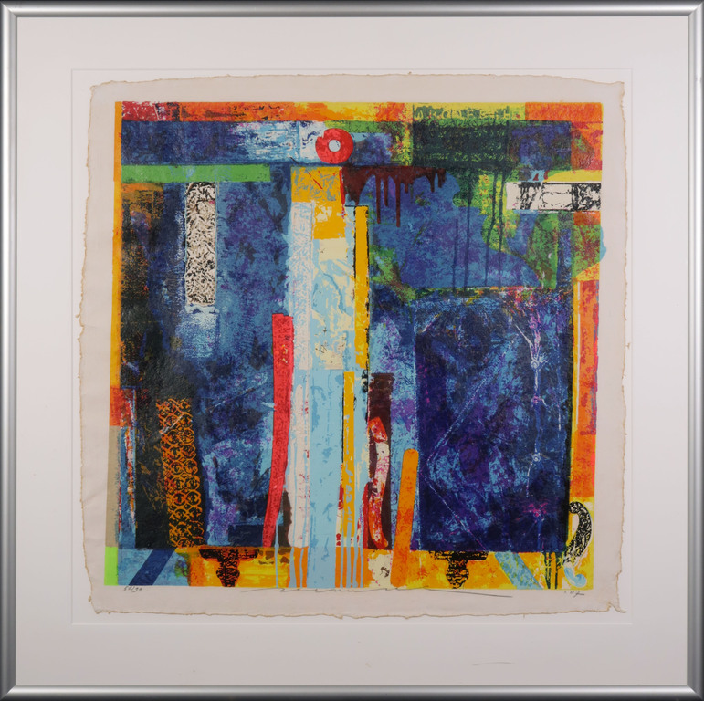 Jos Verwiel: Zeefdruk, Kionas - Ingelijst (Groot) verkocht voor € 50!