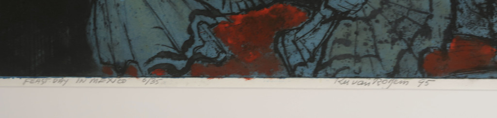 Ru van Rossem: Ets, Feast day in Mexico (Groot!) kopen? Bied vanaf 100!