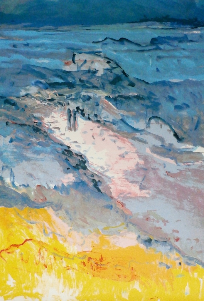 Kees van Bohemen - Zeefdruk: variatie op een golfbreker - 1982 kopen? Bied vanaf 60!