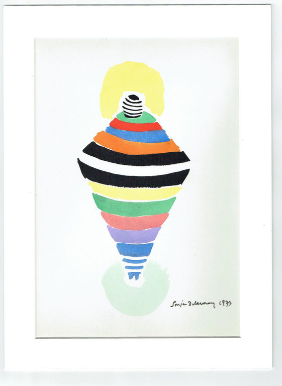 Sonia Delaunay-Pochoir-1969-Gesigneerd  kopen? Bied vanaf 200!
