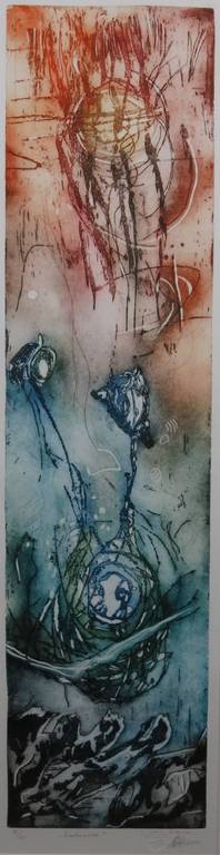 Ad Arma: Ets/Aquatint, Waterside - Ingelijst (zeer groot) kopen? Bied vanaf 100!