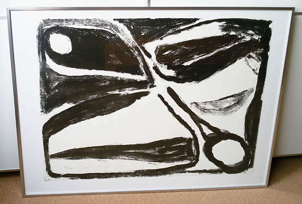 Bram van Velde - Compositie in zwart en wit, litho (ingelijst, eerste druk!) kopen? Bied vanaf 150!