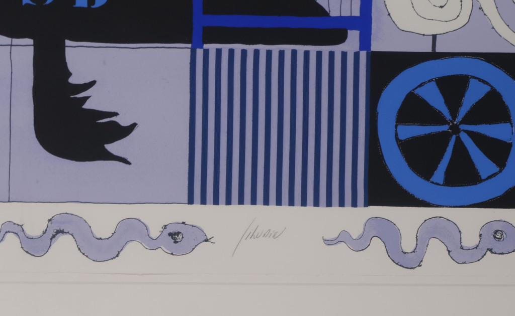 Christian Silvain: Zeefdruk, Oiseau noir - Ingelijst (Groot) kopen? Bied vanaf 60!