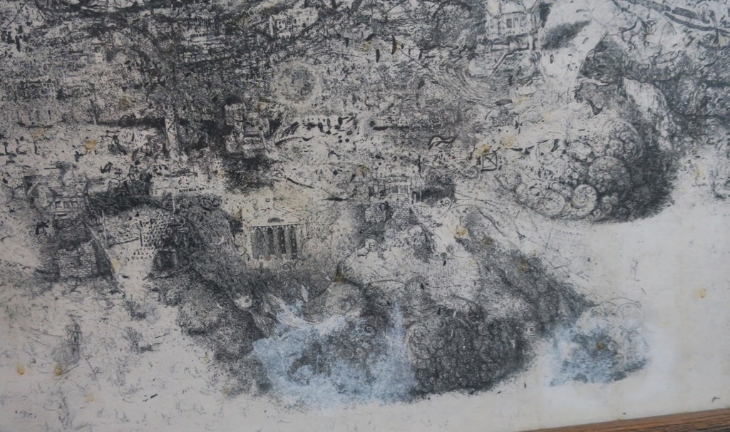 Onbekend gesigneerd: Ets, Intaglio Mecmo - Ingelijst (Zeer groot) kopen? Bied vanaf 50!