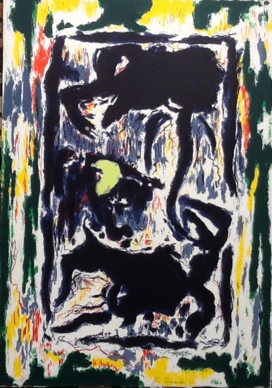 Jan Commandeur, zeefdruk gesigneerd, oplage 58/110 kopen? Bied vanaf 65!